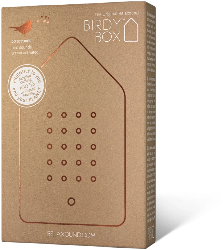 Relaxound Birdybox skambanti dėžutė - inkilas (Gryno vario spalvos)