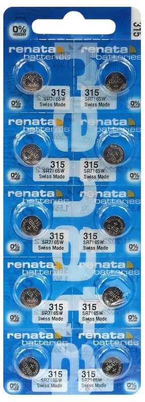 Renata 315 (SR716SW) baterijos 10 vnt.