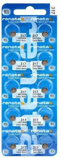 Renata 317 baterijų pakuotė 10 vnt.