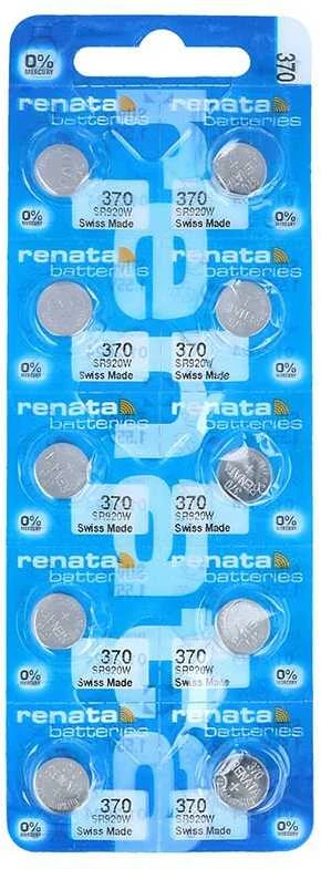 Renata 370 (SR920W) baterijos 10 vnt.
