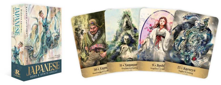 Rockpool Japonų dievų ir dvasių orakulo kortos (36) su knygele