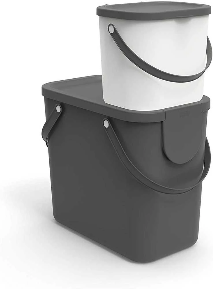 Rūšiavimo šiukšliadėžė Rotho, 6 l, balta/pilka