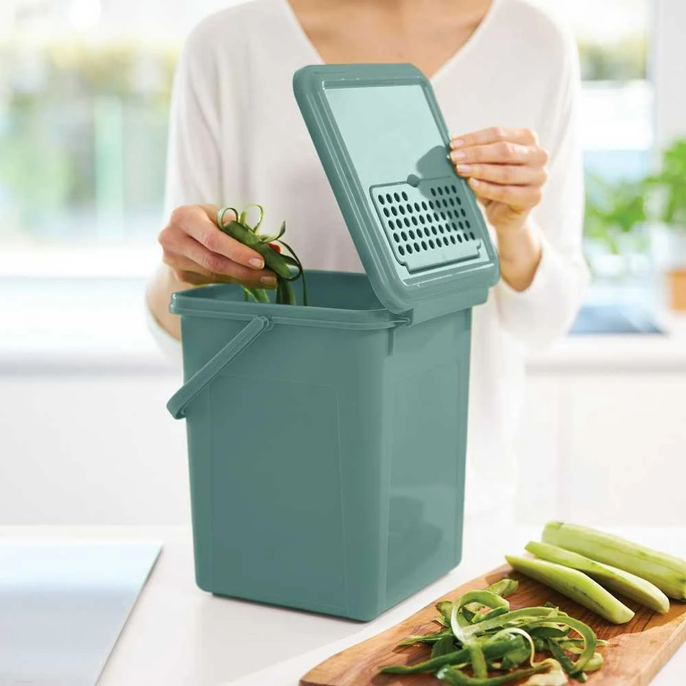 Atliekų Konteineris - ROTHO Žalias 9L Perdirbtas Technopolimeras su Kvapo Filtru