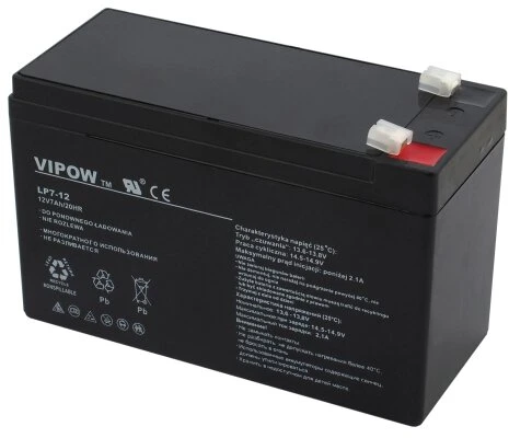 Švino akumuliatorius VIPOW 12V 7.0Ah