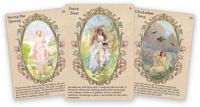Sacred Scribe Publishing Orakulo kortų rinkinys - Sisters of the Fae 33 Kortų Rinkinys Gidas 13x10x3.2 cm 285 g