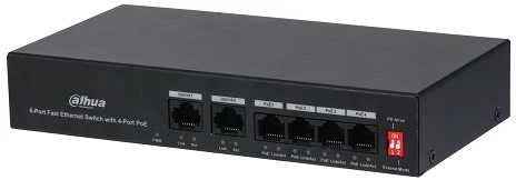 Šakotuvas SWITCH POE PFS3006-4ET-36 4 PRIEVADŲ DAHUA