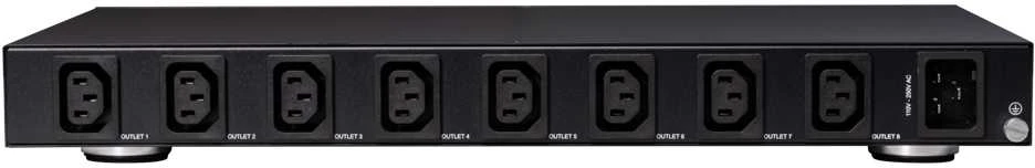 Šakotuvas Energijos Pasiskirstymo Įrenginys - Lindy 8 Port IPower Switch Smart PDU, 8 Metered & Switched Outputs, Juoda