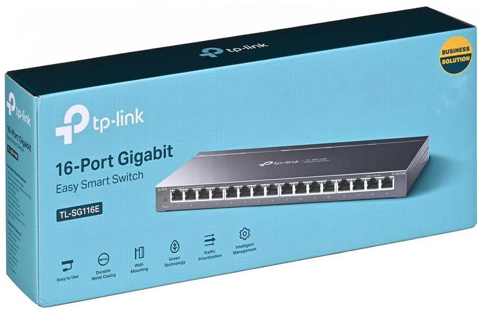Šakotuvas TP-LINK jungiklis TL-SG116E, valdomas žiniatinklyje