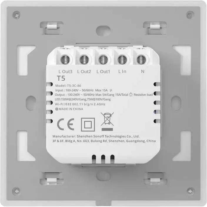 Sonoff TX Ultimate WiFi eWelink remote jutiminis 3 kanalų jungiklis