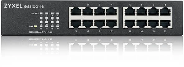 Šakotuvas Zyxel GS1100-16 16-port Unmanaged Gigabit Switch (GS1100-16-EU0104F)