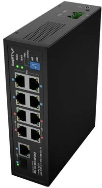 Šakotuvas Komutatorius Lanberg ILFE-8P-1GE-1S-120 Light Industrial PoE 4XBT 4XAT SFP+ETH DIN FAST Ethernet