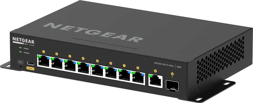 Šakotuvas Komutatorius - NETGEAR 8x1G PoE+ 110W 1x1G ir 1xSFP Valdomas Komutatorius
