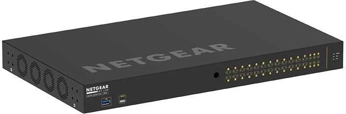 Šakotuvas NETGEAR AV Line M4250-26G4F-PoE+ 24x1G PoE+ 300W 2x1G ir 4xSFP valdomas jungiklis