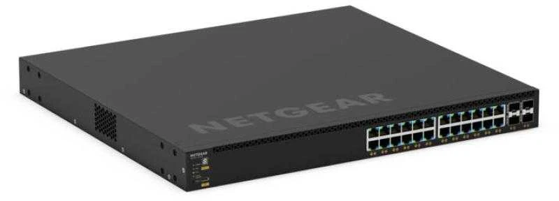 Šakotuvas NETGEAR GSM4328 valdomas L3 gigabito Ethernet (10/100/1000) maitinimas per Ethernet (PoE) 1U Juodas
