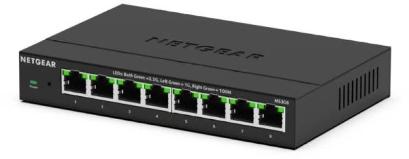 Šakotuvas Netgear 8-PORT 2.5G UNMANAGED SWITCH - MULTI-GIGABIT METAL FANLESS
