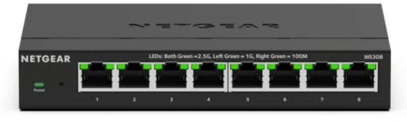 Šakotuvas Netgear 8-PORT 2.5G UNMANAGED SWITCH - MULTI-GIGABIT METAL FANLESS