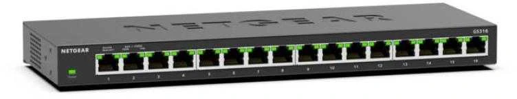 Šakotuvas Komutatorius - Tinklo Komutatorius Netgear GS316 16-Port Gigabit Ethernet 4.1MB Buferis