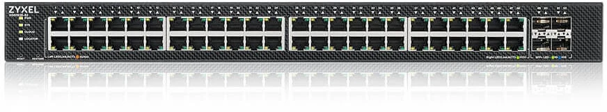Šakotuvas ZYXEL XGS1935-52, 52 prievadų LITE-L3 išmanusis valdomas komutatorius, 48 gigabitų vario ir 4 10G SFP+ prievadai, hibridinis režimas, autonominis arba „Nebulaflex“ debesis (5 metų garantija)