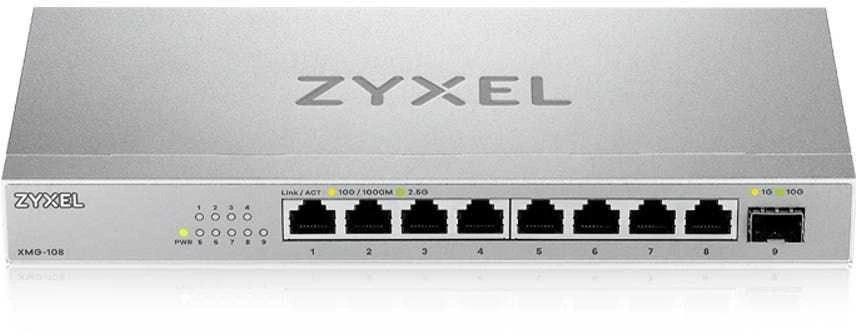 Šakotuvas ZYXEL XMG-108 8 PORTS 2,5G + 1 SFP+ DESKTOP MULTIGIG UNMANAGED SWITCH (2Y WARRANTY)