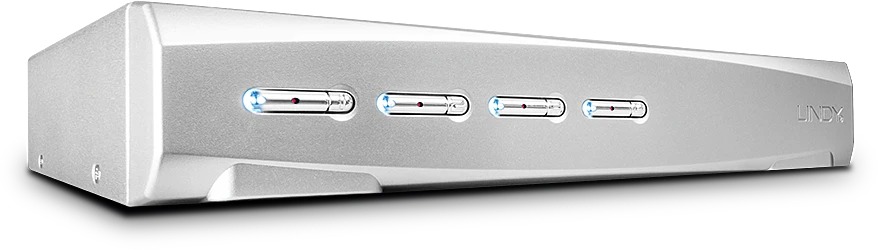 Šakotuvas KVM Jungiklis - LINDY 4 Prievadų DVI-I USB 2.0 Garso KVM Jungiklis 1920x1200@60Hz