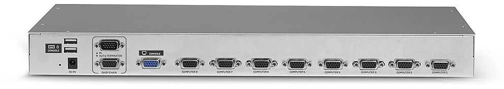KVM Jungiklis - LINDY 8 Prievadų VGA ir USB Combo KVM Jungiklis, 2048x1536@60Hz OSD