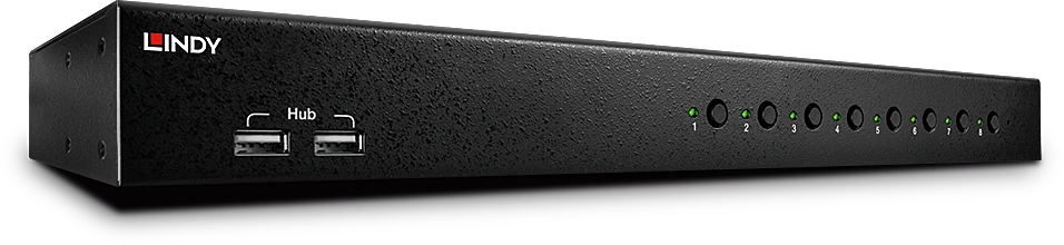 KVM Perjungiklis - LINDY 8 Prievadų DVI-I USB 2.0 garso KVM Perjungiklis 1920x1200@60Hz