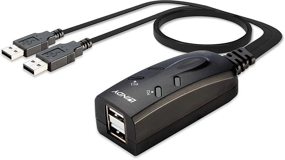 KVM Jungiklis - Lindy 32165 2 Prievadų USB KM Jungiklis