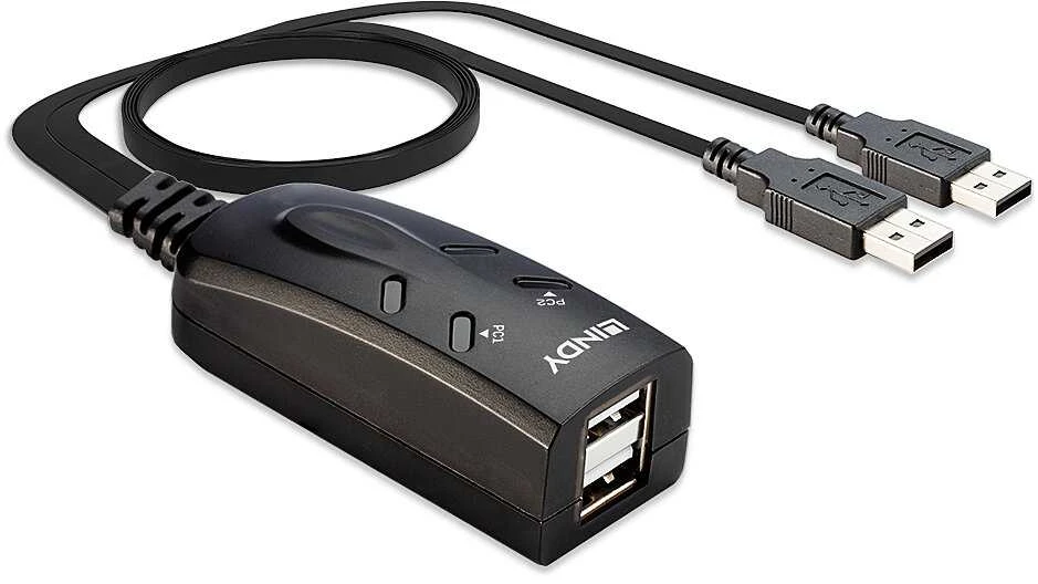 KVM Jungiklis - Lindy 32165 2 Prievadų USB KM Jungiklis