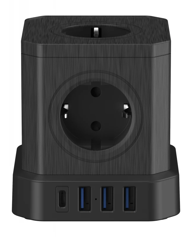 Newell GaN Power Cube 9in1 - juodas