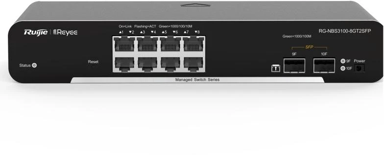 Šakotuvas Ruijie Networks Komutatorius - Ruijie Reyee RG-NBS3100-8GT2SFP Valdomas Gigabitinis Komutatorius