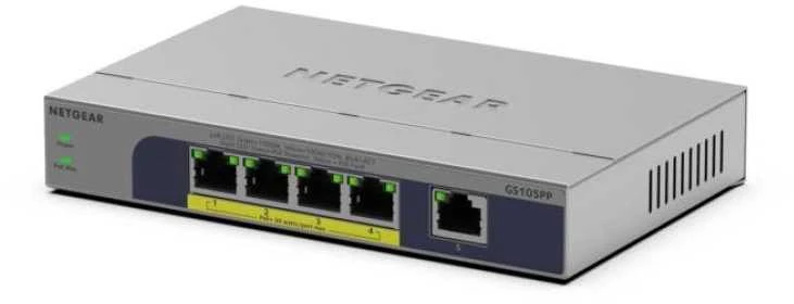 Šakotuvas Netgear 5-PORT 1GB UNMANAGED POE SWITCH - (GS105PP)