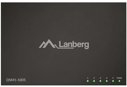 Šakotuvas LANBERG DSM1-1005 SWITCH 5X 1GB/S UNMANAGED GIGABIT ETHERNET DESKTOP 12V (METAL CASE)