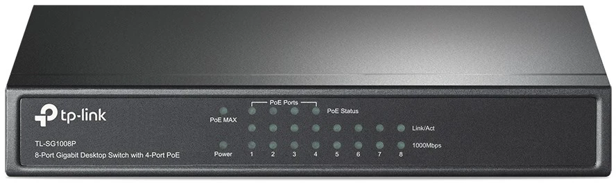 Šakotuvas TP-Link TL-SG1008P 8-PORT GBIT DESKTOP - POE SWITCH 8 10/100/1000MBPS