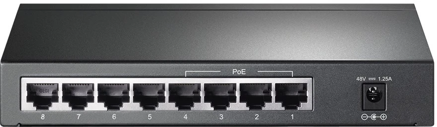 Šakotuvas TP-Link TL-SG1008P 8-PORT GBIT DESKTOP - POE SWITCH 8 10/100/1000MBPS