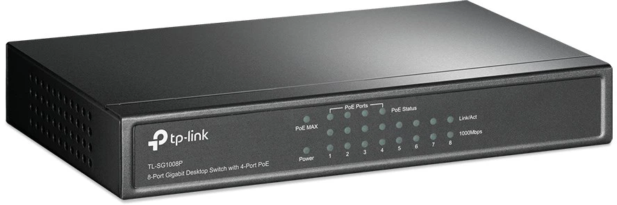 Šakotuvas TP-Link TL-SG1008P 8-PORT GBIT DESKTOP - POE SWITCH 8 10/100/1000MBPS