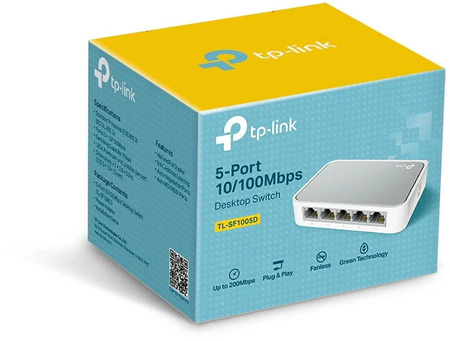 Šakotuvas TP-LINK 5 prievadų 10/100 Mbps komutatorius darbalaukio