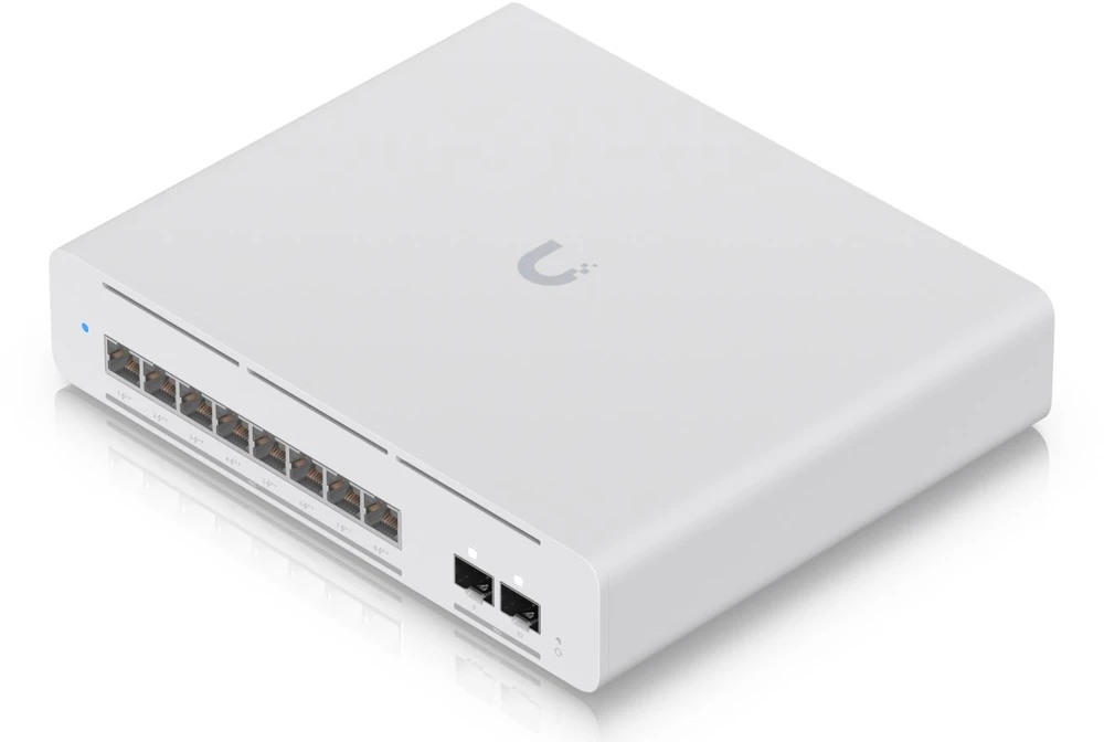 Šakotuvas UBIQUITI USW-Pro-XG-8-PoE komutatorius Etherlighting 8x RJ45 10GbE PoE 2x SFP+ 155W 3 slanksčiai
