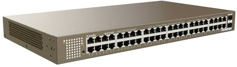 Šakotuvas Tinklo Komutatorius - Tenda TEG1050F Ne-valdomas Gigabit Ethernet Pilkas