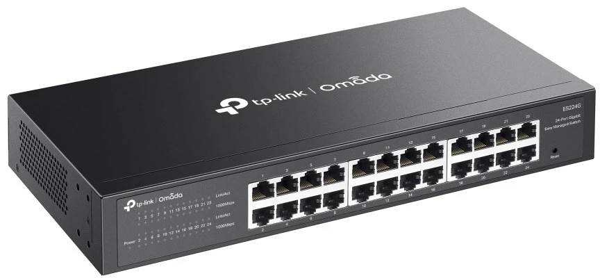 Šakotuvas TP-Link Omada ES224G tinklo komutatorius Valdomas L2 Gigabit Ethernet (10/100/1000) Juodas