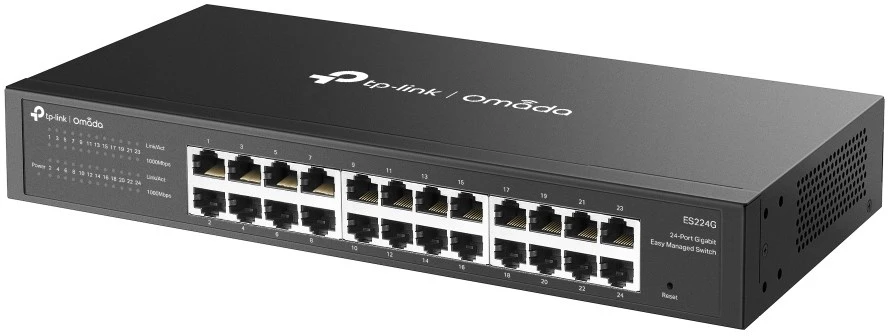 Šakotuvas TP-Link Omada ES224G tinklo komutatorius Valdomas L2 Gigabit Ethernet (10/100/1000) Juodas