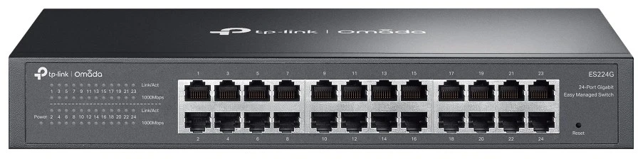Šakotuvas TP-Link Omada ES224G tinklo komutatorius Valdomas L2 Gigabit Ethernet (10/100/1000) Juodas