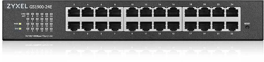 Šakotuvas ZYXEL GS1900-24E V3, 24-PORT GBE L2 SMART SWITCH, DESKTOP, FANLESS (5Y WARRANTY)