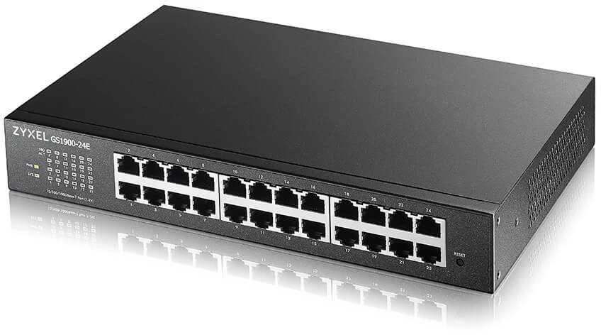 Šakotuvas ZYXEL GS1900-24E V3, 24-PORT GBE L2 SMART SWITCH, DESKTOP, FANLESS (5Y WARRANTY)