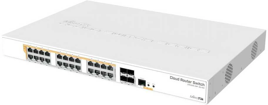 MikroTik | CRS328-24P-4S+RM Gigabit Ethernet POE/POE+ maršrutizatorius/jungiklis | Tvarkoma L3 | Montuojamas ant stovo | Gigabit Ethernet (vario) jungtys kiekis 24x 1GbE | SFP+ jungtys kiekis 4x SFP+ | PoE/Poe+ jungtys kiekis 24 | Maitinimo tipas Vienvietis | 12 mėn.