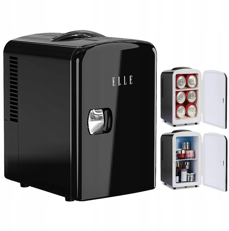 ELLE Home ESDAF101BKEU 4L Mini Šaldytuvas, Juodas
