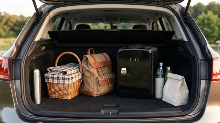 ELLE Home ESDAF101BKEU 4L Mini Šaldytuvas, Juodas