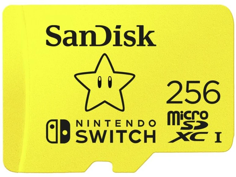 San Disk Atminties kortelė - SanDisk Nintendo Switch 256 GB geltona