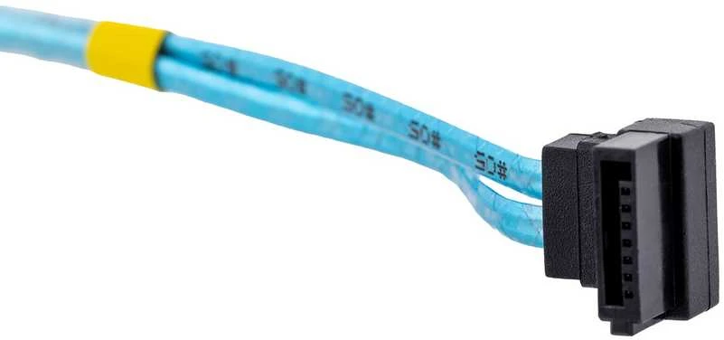 Supermicro 4 x Round SATA cable 0.56 m Juodas, Mėlyna, Baltas