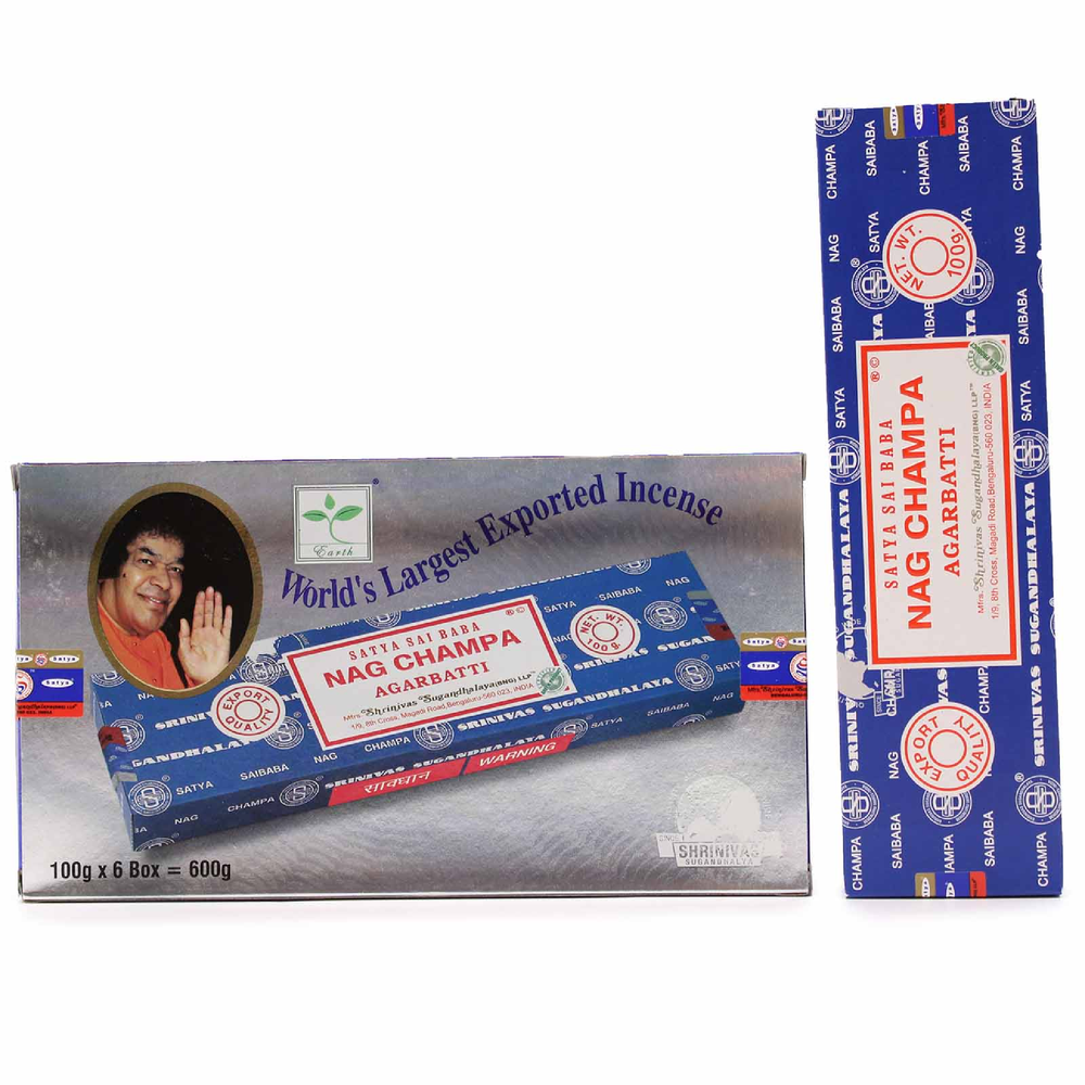 Nag Champa Satya Sai Baba Agarbatti smilkalų lazdelės, 100g