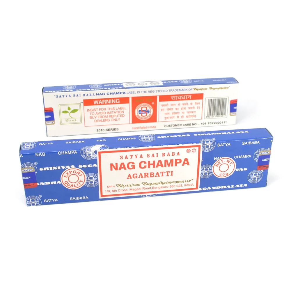 Nag Champa Satya Sai Baba Agarbatti smilkalų lazdelės, 40g